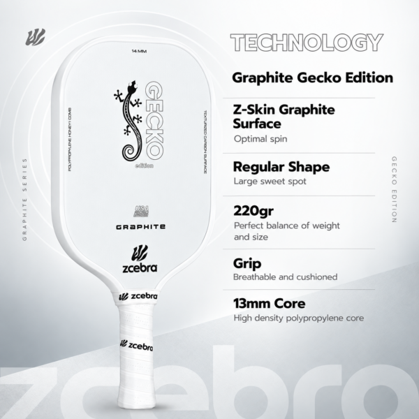Zcebra Graphite Gecko - White